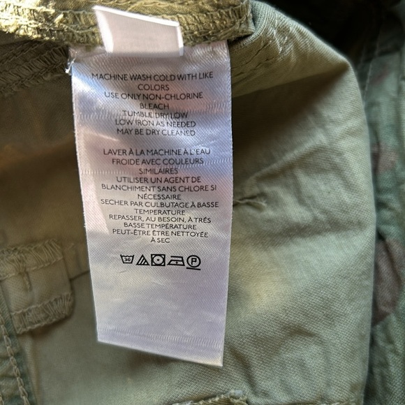 Anthropologie Wanderer Utility Shorts Camo Pockets Green Brown Sz 25 - Picture 11 of 15